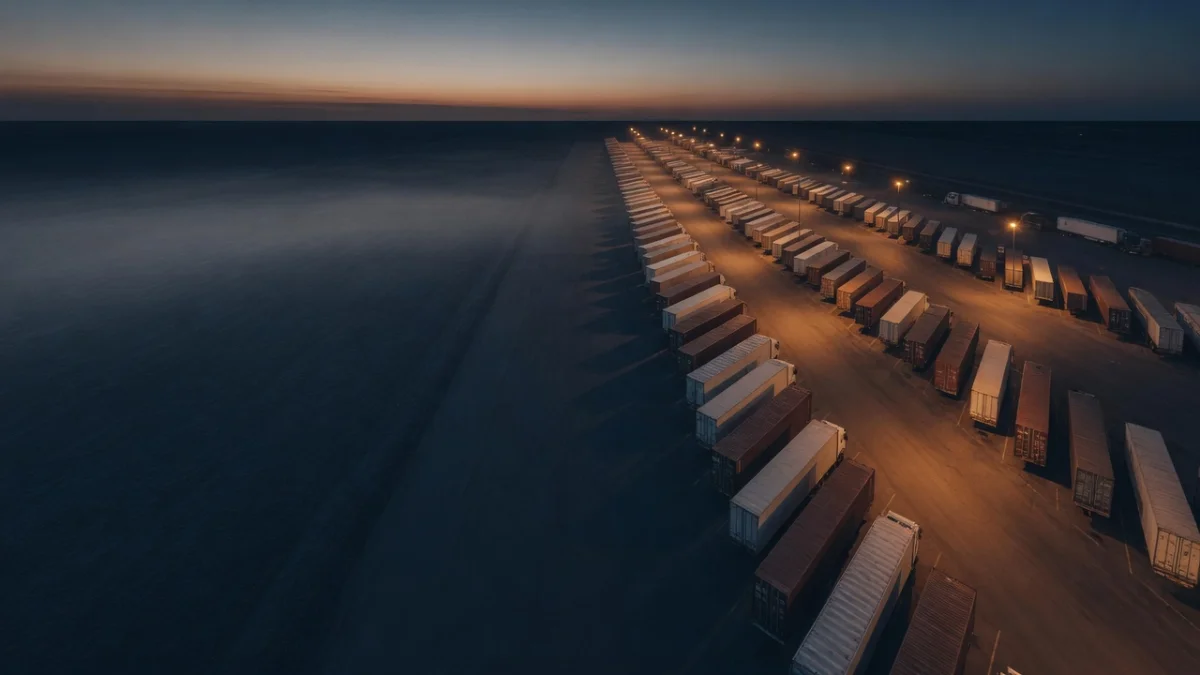 Fleet operations at dusk